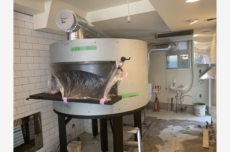 ピッツァ窯搬入